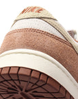 Nike Dunk Low Medium Curry sneakers basse uomo e donna in pelle arancione, dettaglio tomaia