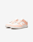 Nike Dunk Low Next Nature Pale Coral sneakers basse donna in pelle bianco rosa, vista frontale