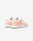 Nike Dunk Low Next Nature Pale Coral sneakers basse donna in pelle bianco rosa, dettaglio suola