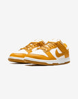 Nike Dunk Low Next Nature Phantom Gold Suede sneakers basse donna in pelle bianco oro, vista frontale