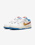 Nike Dunk Low Retro Pop Art Sail Photo Blue sneakers basse uomo e donna in pelle bianco blu, vista frontale