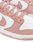 Nike Dunk Low Rose Whisper sneakers basse donna in pelle rosa, vista dall'alto