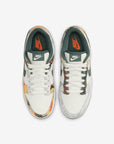 Nike Dunk Low Sail Multi-Camo sneakers basse uomo e donna in pelle bianco, vista posteriore