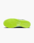 Nike Dunk Low Splash Volt sneakers basse uomo e donna in pelle giallo fluo, dettaglio tomaia
