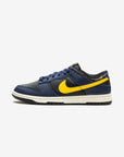 Nike Dunk Low Vintage Michigan sneakers basse uomo e donna in pelle multicolore, vista laterale