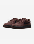 Nike Air Force 1 Low Light Chocolate Black sneakers basse uomo e donna pelle nero marrone, vista frontale