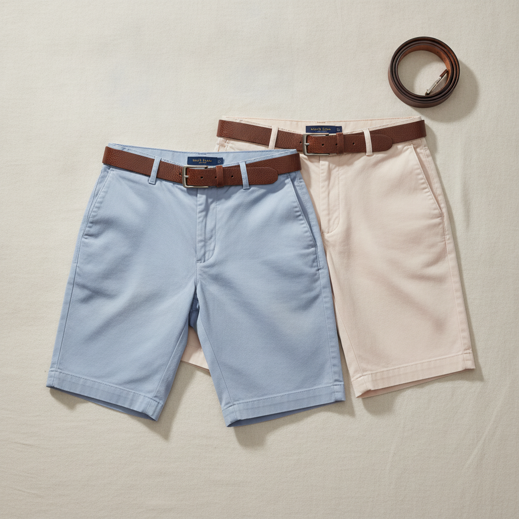 Pantaloncini Chino Uomo Colori Pastello – Estate Elegante e Fresca - Azzurro Polvere