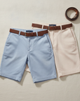 Pantaloncini Chino Uomo Colori Pastello – Estate Elegante e Fresca - Azzurro Polvere