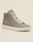 Sneakers Uomo Alte in Pelle – Design High-Top Casual Premium - Grigio