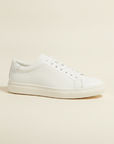 Sneakers Uomo in Pelle Bianca – Design Minimalista Casual Chic - vista laterale
