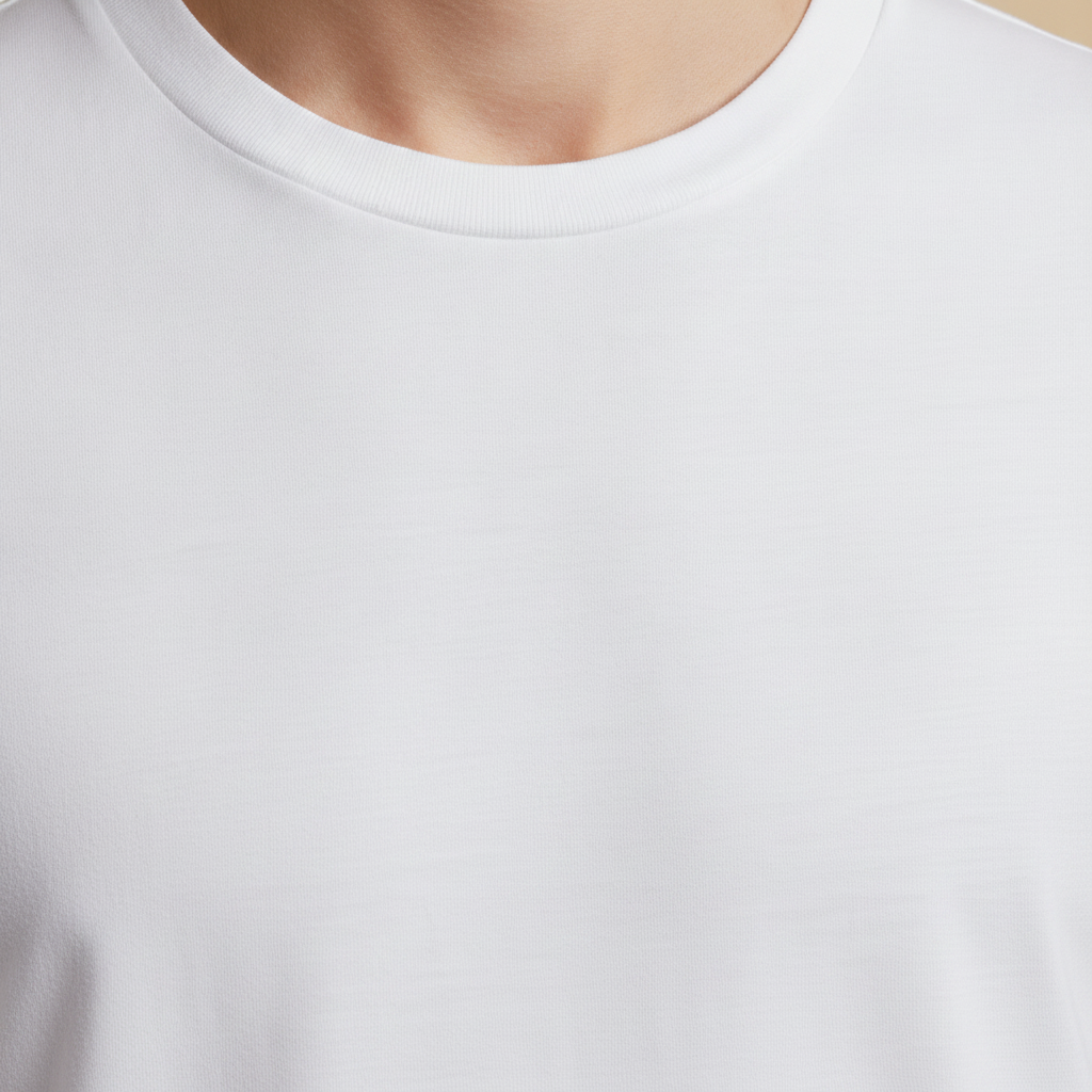 T-shirt Uomo in Cotone Pima Premium – Morbidezza Setosa di Lusso - dettaglio