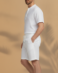 Bermuda Uomo in Lino con Coulisse – Freschi e Leggeri Estivi - vista laterale