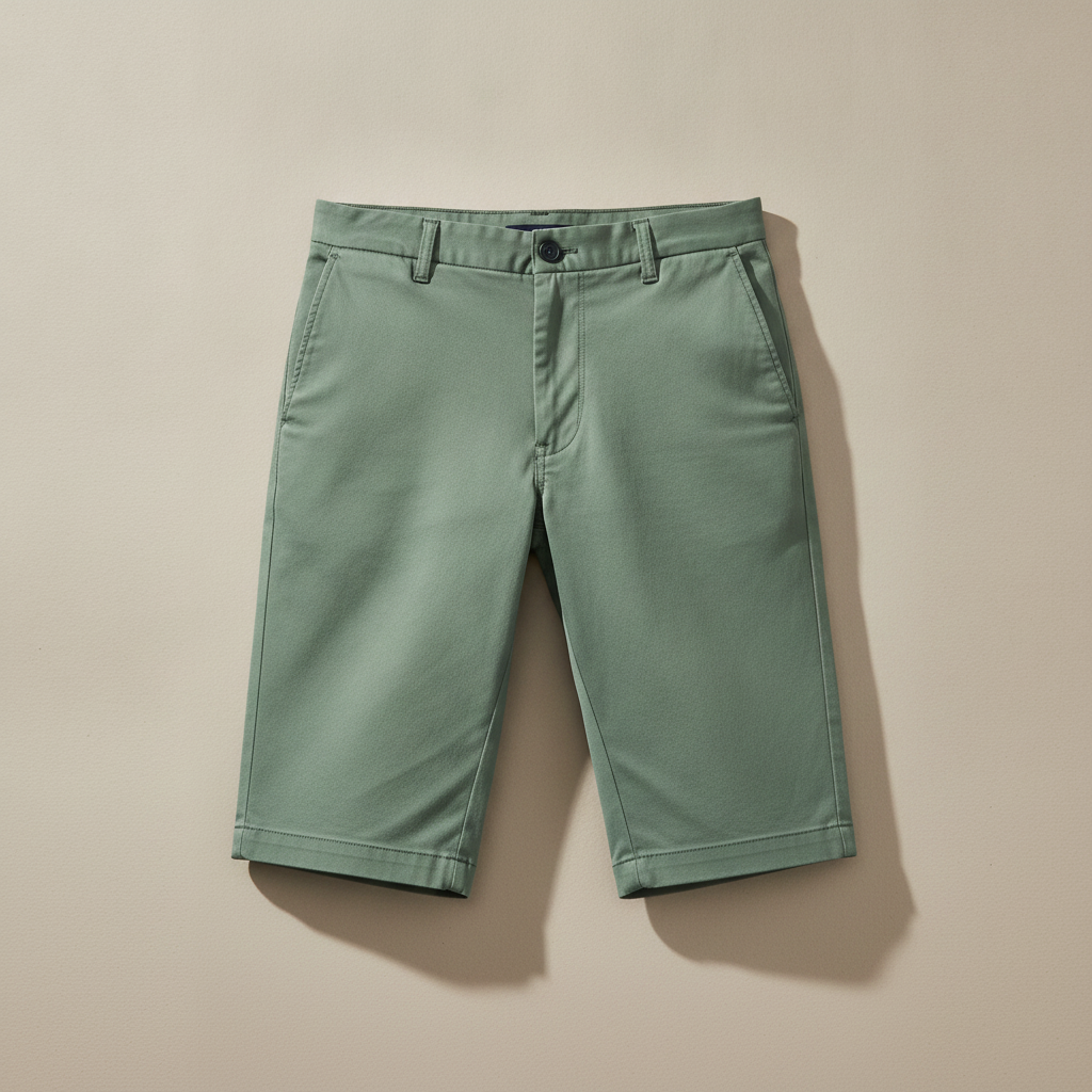 Pantaloncini Chino Slim Uomo – Vestibilità Moderna Aderente - Verde Salvia