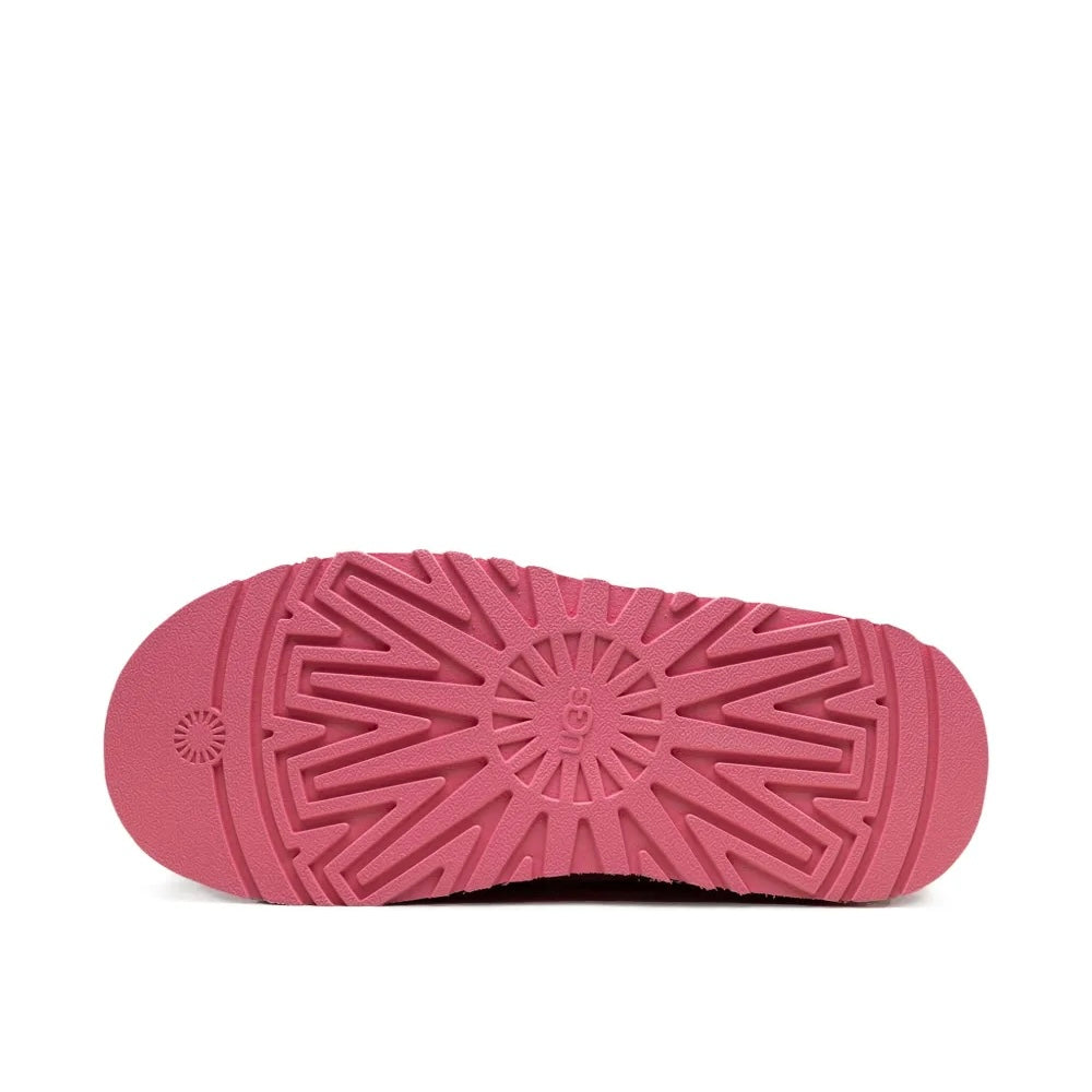 UGG Tazz Love '25 Tropical Pink ciabatte platform donna in pelle scamosciata e montone rosa, vista posteriore