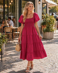 Vestito lungo da donna Stacey – Vestito incrociato con scollo a V, maniche ampie e tasche, estate