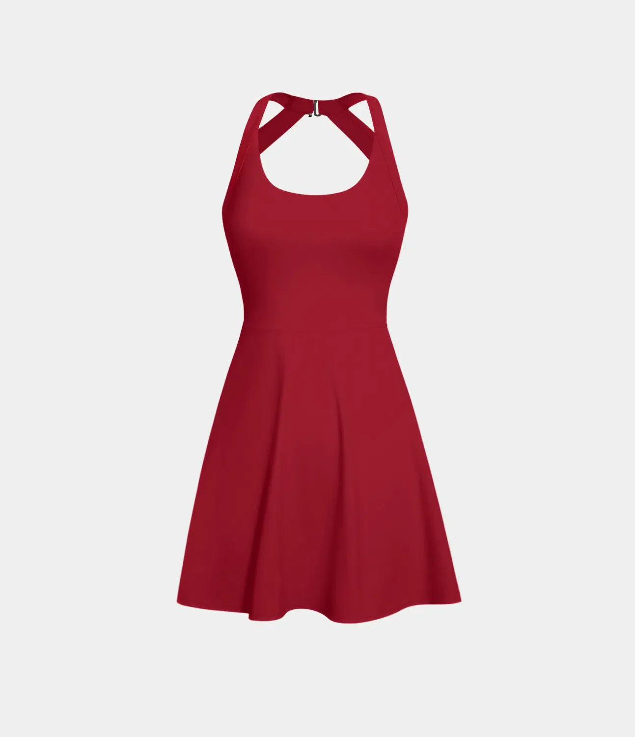 Vestito Mini Sportivo Elasticizzato per Donna – Pantaloncino Integrato Taglio Svasato