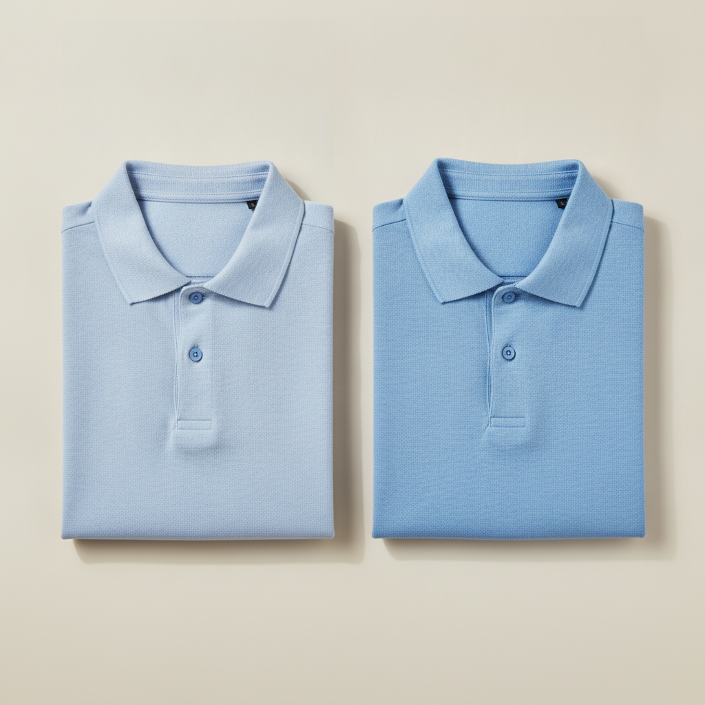 Polo Uomo in Misto Lino – Traspirante e Fresca per l'Estate - Azzurro Cielo