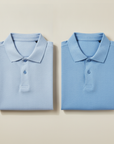 Polo Uomo in Misto Lino – Traspirante e Fresca per l'Estate - Azzurro Cielo