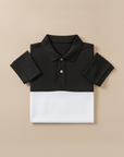 Polo Uomo Color Block Sportiva – Design Bicolore Dinamico - Nero e Rosso