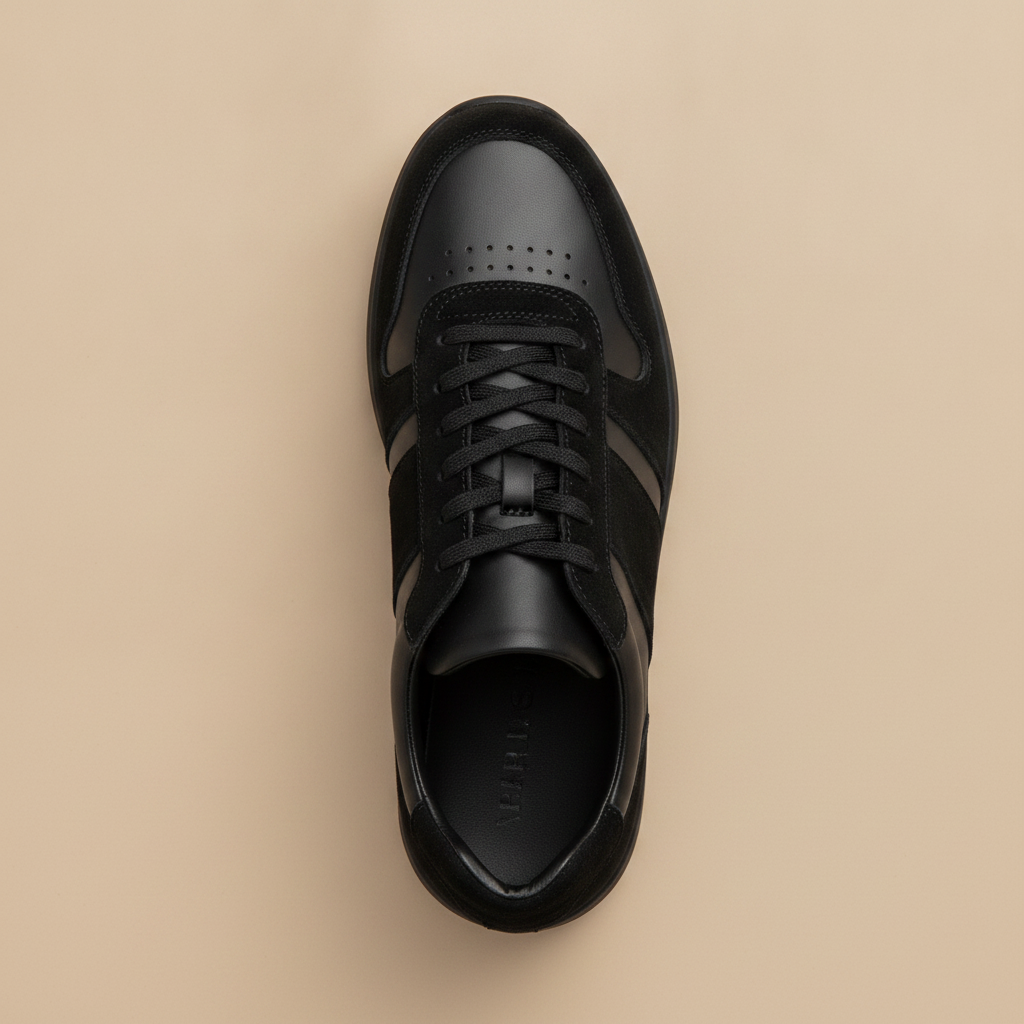 Sneakers Uomo Urban Nere Premium – Stile Cittadino Raffinato - vista dall'alto