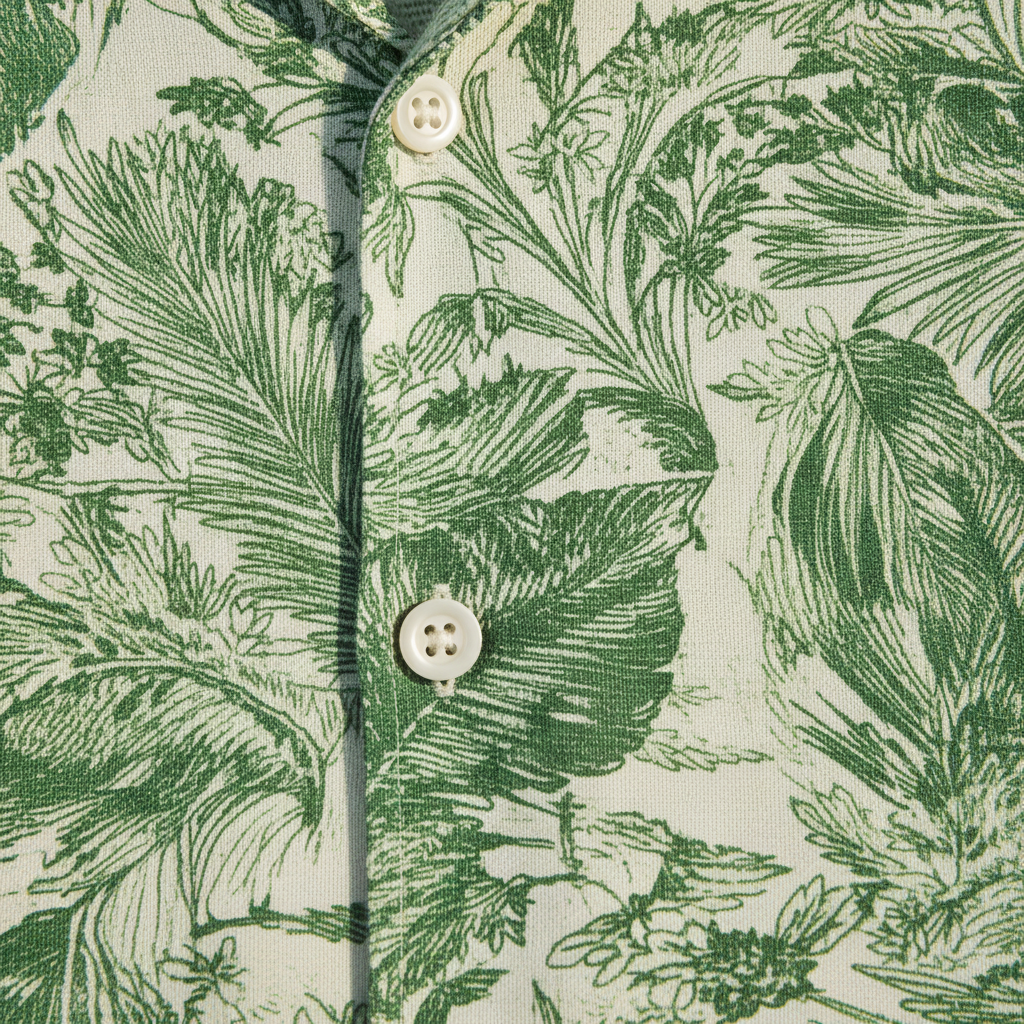 Completo Coordinato Uomo Camicia Tropicale e Pantaloncini - dettaglio
