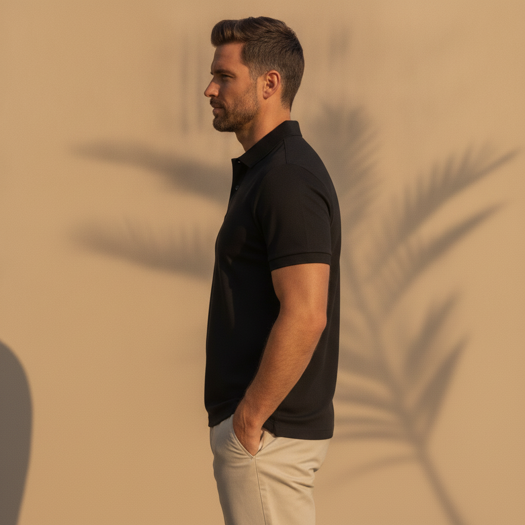 Polo Uomo Tecnica Traspirante – Performance Sport e Quotidiano - vista laterale