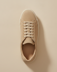 Sneakers Uomo in Pelle Scamosciata Beige – Casual Chic Naturale - vista dall'alto