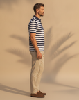 Polo Uomo a Righe Marinière – Stile Nautico Mediterraneo - vista laterale