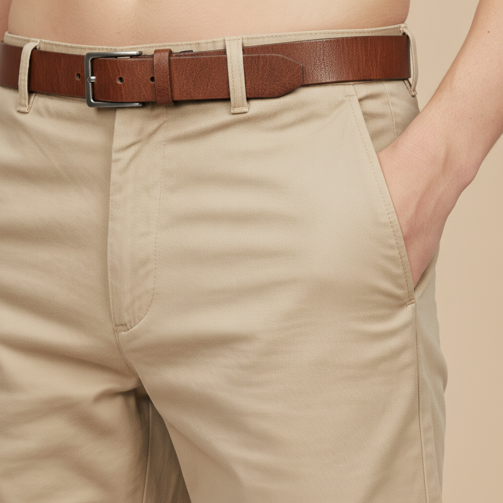 Bermuda Chino Uomo in Cotone – Eleganti e Versatili per l'Estate - dettaglio