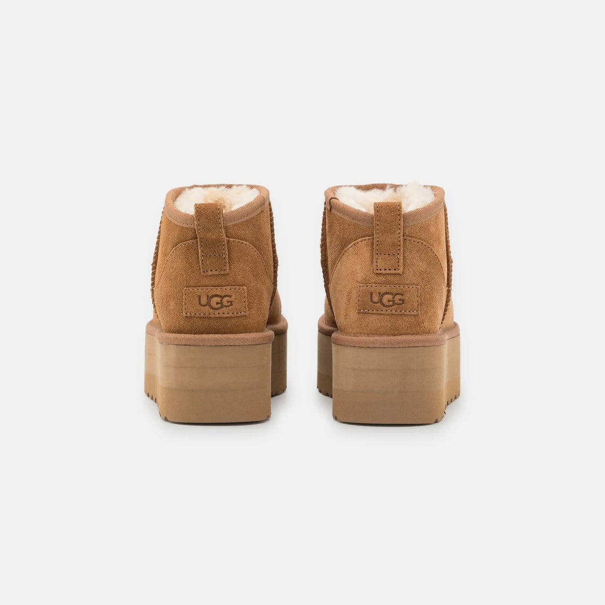UGG Classic Ultra Mini Platform Chestnut stivaletti con zeppa donna marrone chestnut, dettaglio suola
