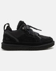 UGG Lowmel Black sneakers uomo e donna in pelle scamosciata nero, vista laterale