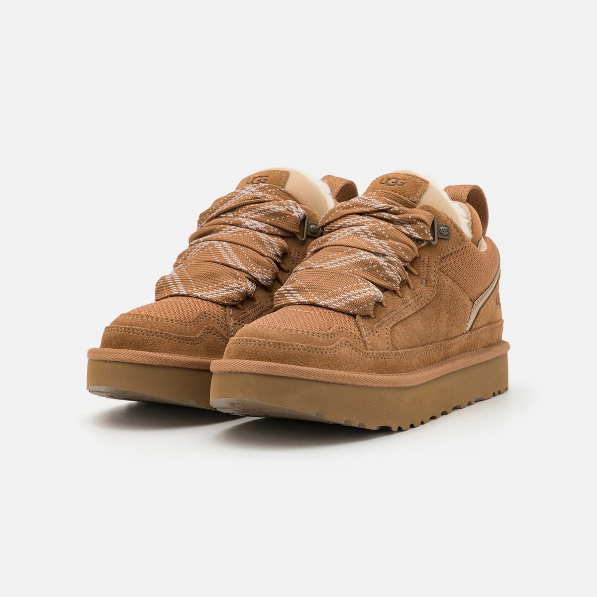 UGG Lowmel Chestnut sneakers uomo e donna in pelle scamosciata marrone chestnut, vista frontale
