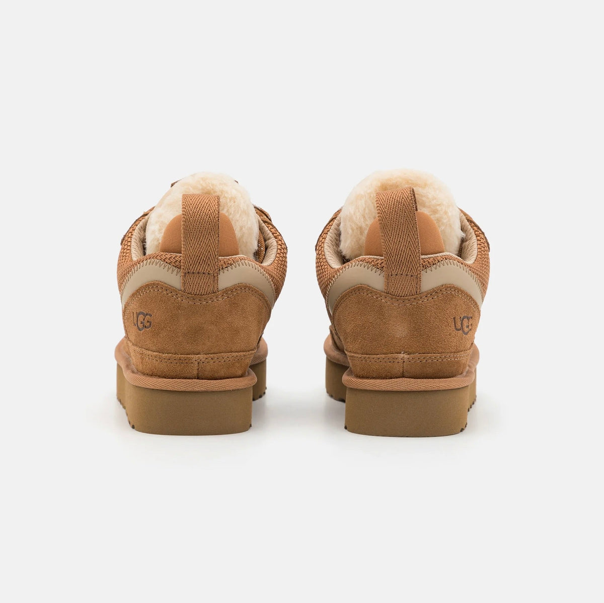 UGG Lowmel Chestnut sneakers uomo e donna in pelle scamosciata marrone chestnut, dettaglio suola