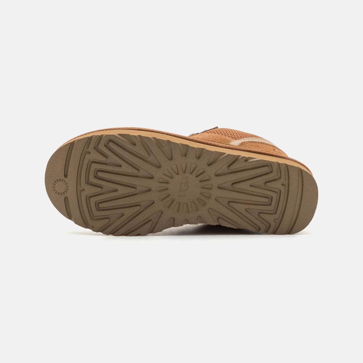 UGG Lowmel Chestnut sneakers uomo e donna in pelle scamosciata marrone chestnut, vista posteriore
