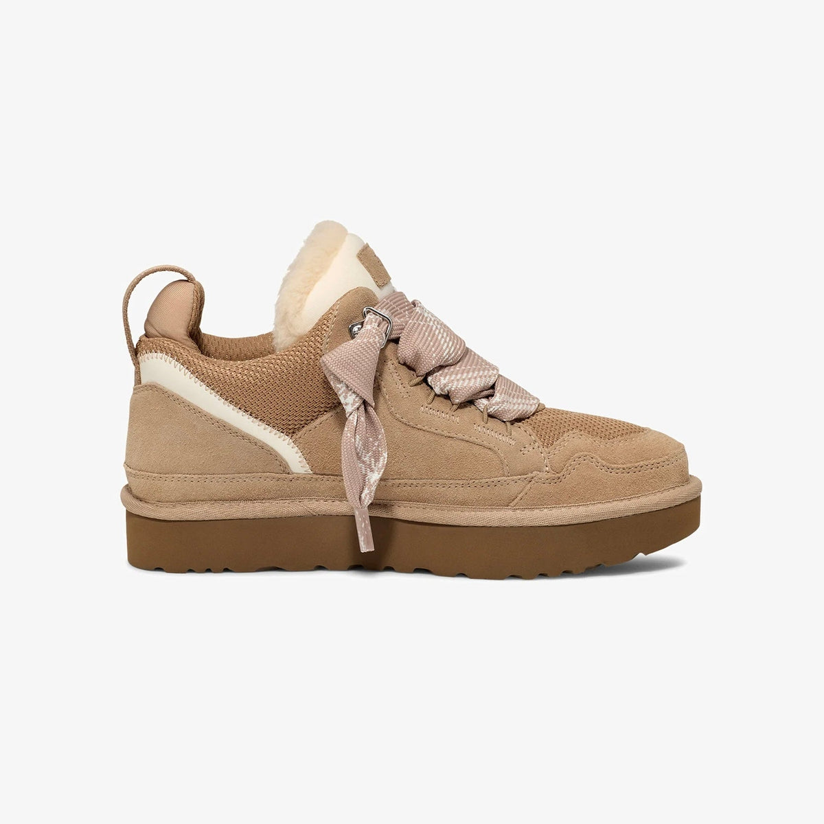 UGG Lowmel Sand sneakers donna in pelle scamosciata beige sand, vista frontale