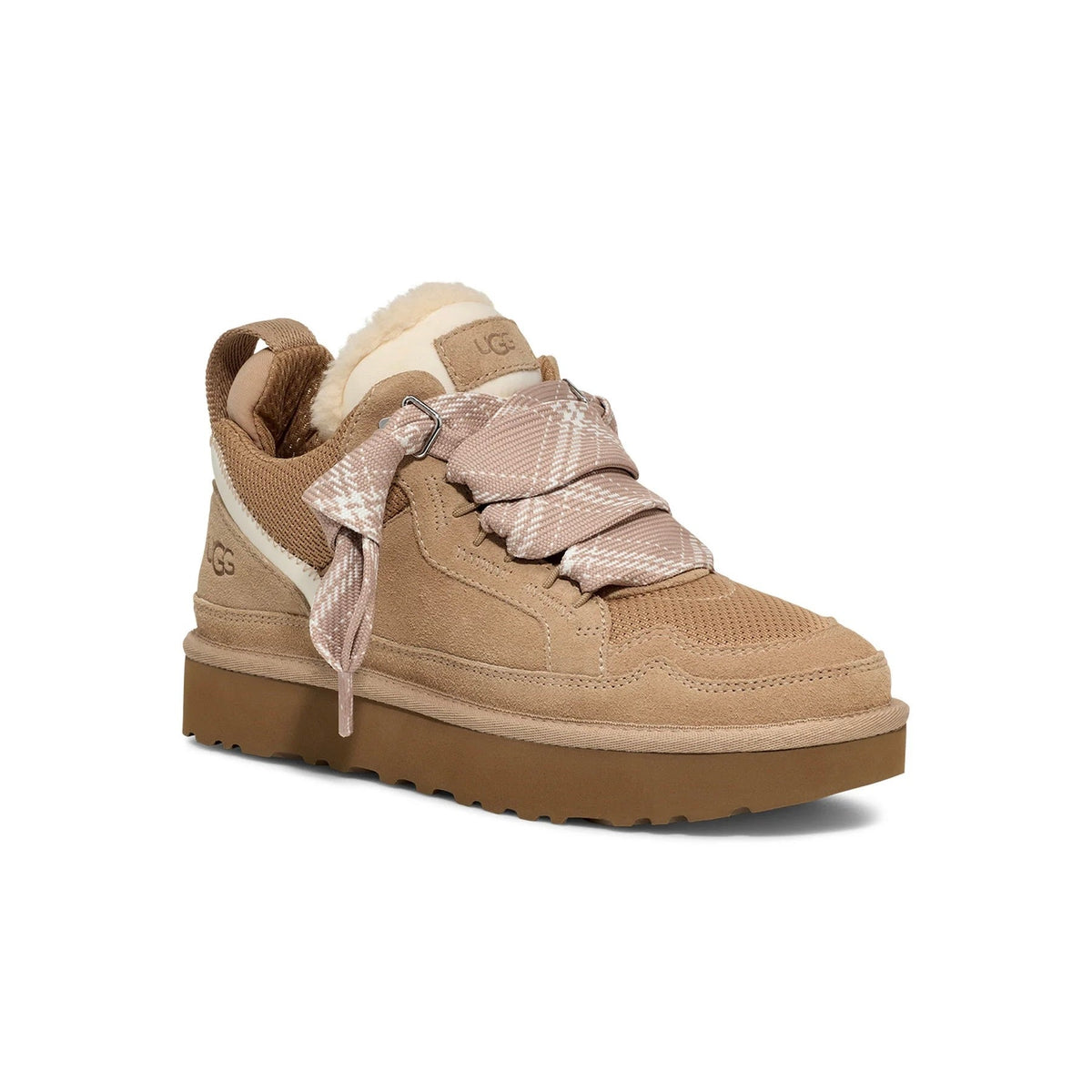 UGG Lowmel Sand sneakers donna in pelle scamosciata beige sand, dettaglio suola