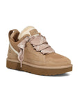 UGG Lowmel Sand sneakers donna in pelle scamosciata beige sand, dettaglio suola