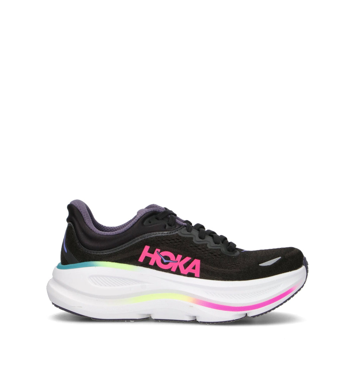 Hoka One One W Bondi 9 Scarpa running donna nera Black Neon Dragonfruit