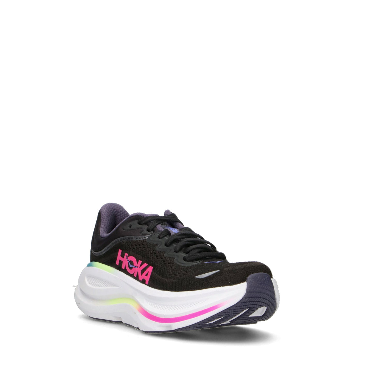 Hoka One One W Bondi 9 Scarpa running donna nera Black Neon Dragonfruit