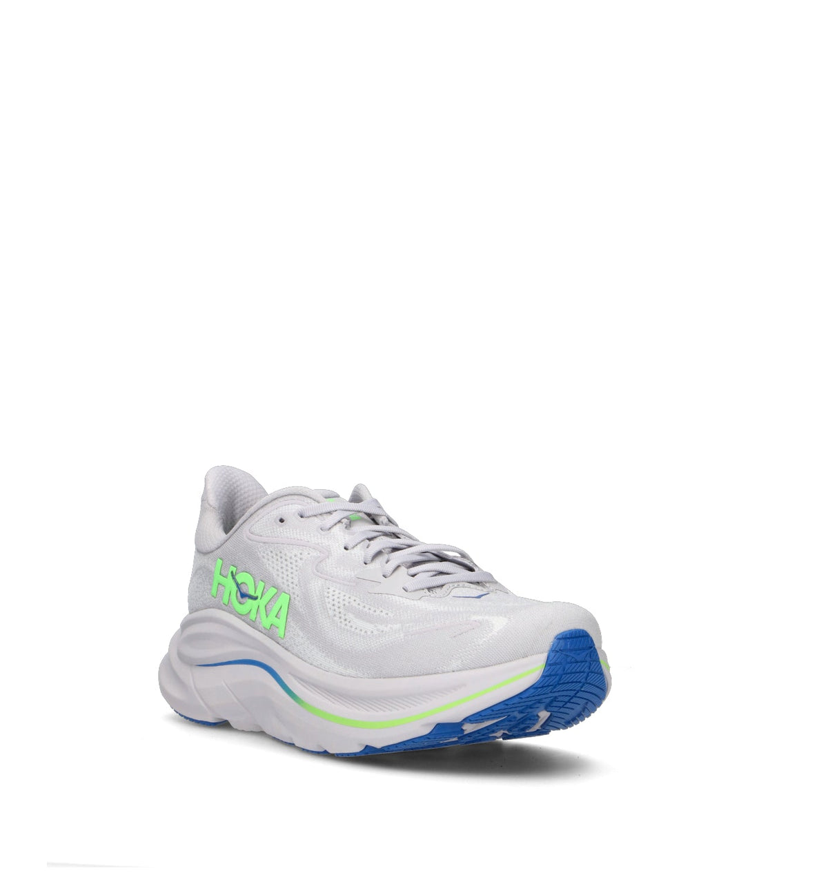 Hoka One One M Clifton 10 Scarpa running uomo ash grey/neon green