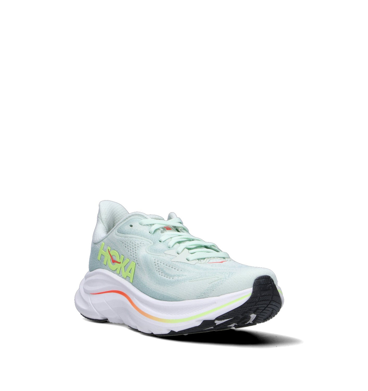 Hoka One One W Clifton 10 Scarpa running donna sea glass/neon flame
