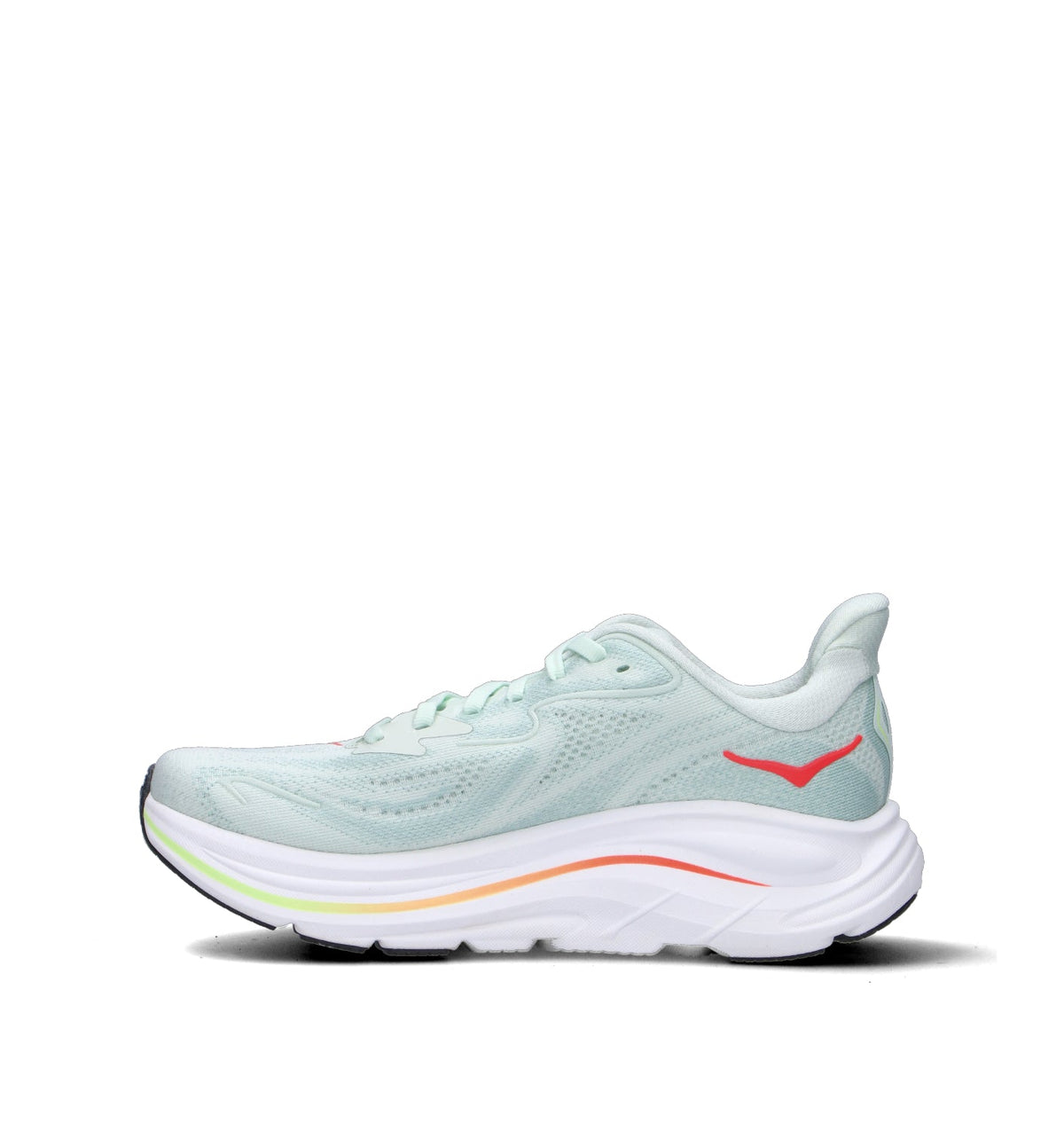 Hoka One One W Clifton 10 Scarpa running donna sea glass/neon flame