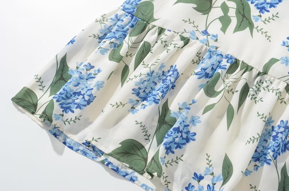 Abito lungo donna in tessuto leggero, floreale — vista 5