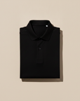 Polo Uomo in Cotone Mercerizzato – Finitura Lucida Premium - Nero