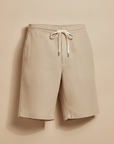 Bermuda Uomo in Lino con Coulisse – Freschi e Leggeri Estivi - Beige Naturale