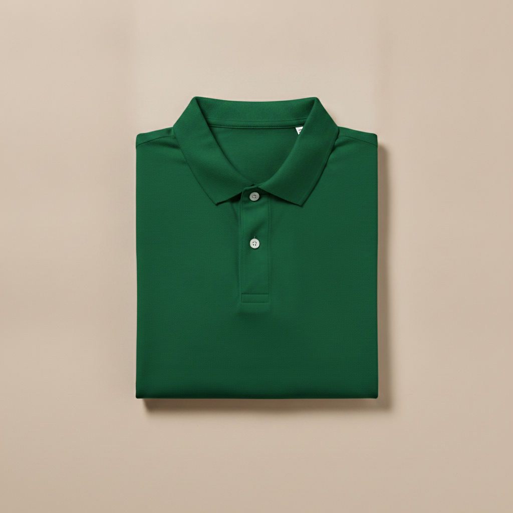 Polo Uomo in Jersey di Cotone Morbido – Comfort Casual Quotidiano - Verde Bosco
