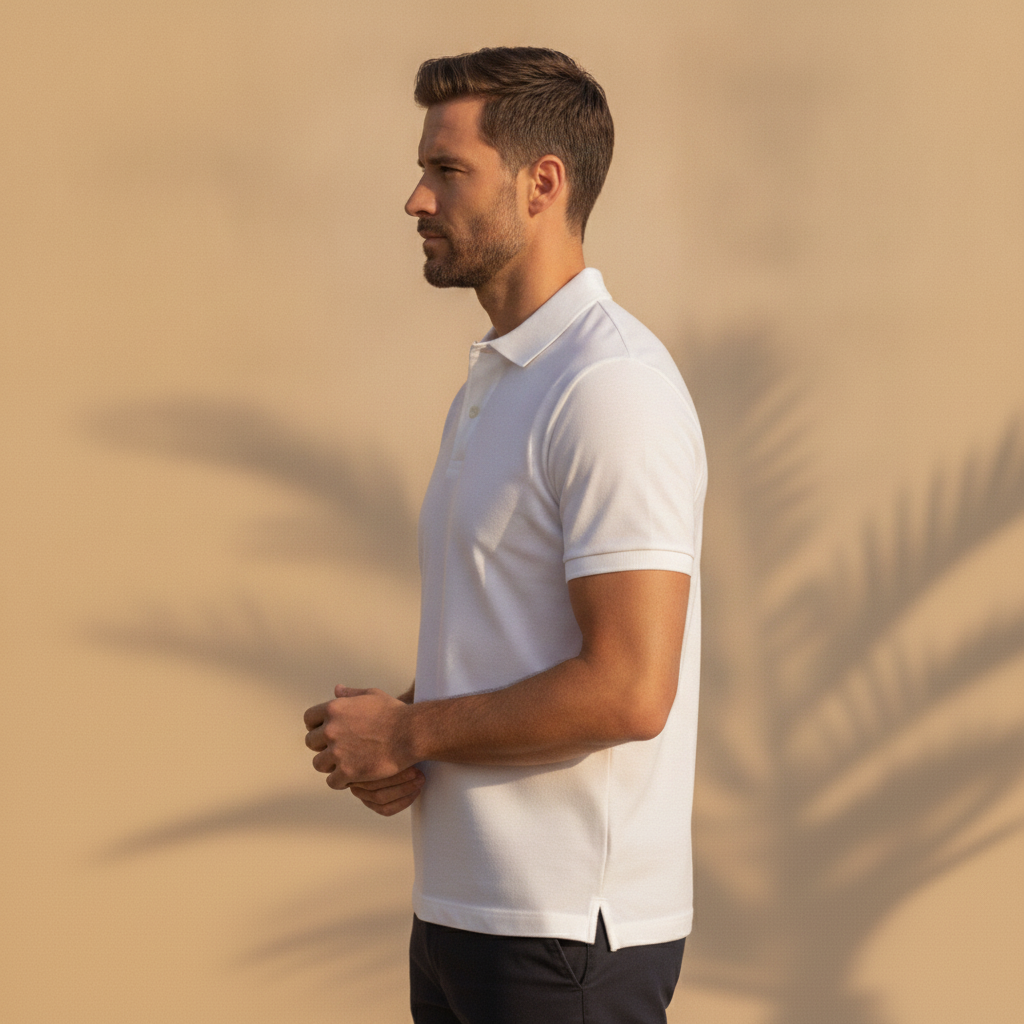Polo Uomo Oversize Streetwear – Vestibilità Ampia Urban - vista laterale