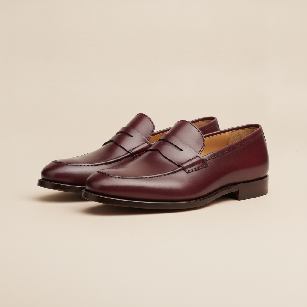 Mocassini Penny Uomo in Pelle – Classici ed Eleganti - Bordeaux