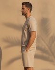 Completo Coordinato Uomo T-shirt e Pantaloncini - vista laterale