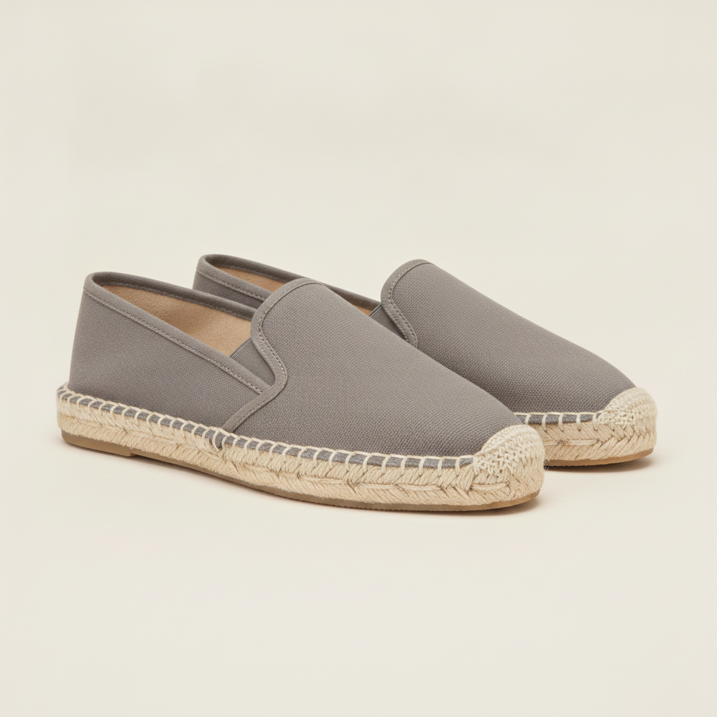 Espadrillas Slip-On Chiuse Uomo – Casual Eleganti Estive - Grigio
